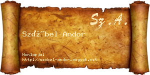 Szóbel Andor névjegykártya